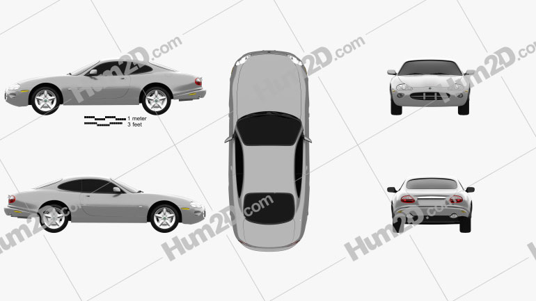 Jaguar XK 8 coupe 1999 car clipart