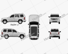 Jeep Liberty (Cherokee) 2008 car clipart