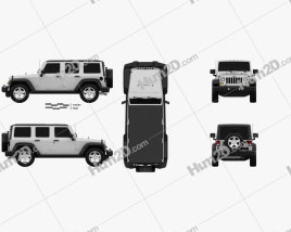 Jeep Wrangler Unlimited 2013 car clipart