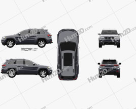 Jeep Grand Cherokee Overland 2014 car clipart