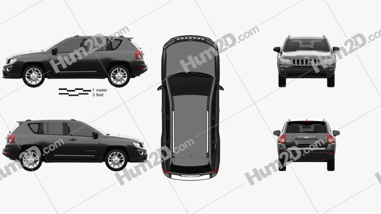 Jeep Compass 2013 Clipart Image