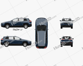 Jeep Cherokee Limited with HQ interior 2014 car clipart