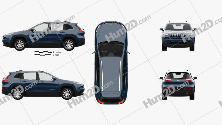Jeep Cherokee Limited with HQ interior 2014 car clipart