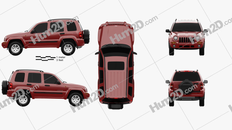 Jeep Cherokee KJ 2002 car clipart