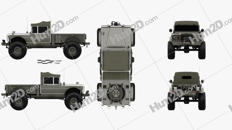 Jeep Kaiser M715 Olive Drab Ogre 1967 Off Road PNG Clipart