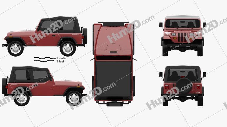 Jeep Wrangler YJ 1987 Cute PNG Clipart