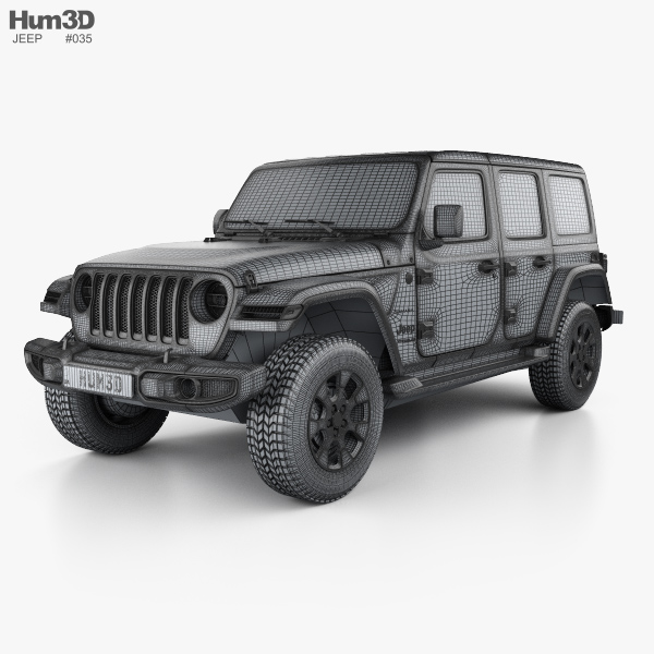 Jeep Wrangler Unlimited Sahara 2020 car clipart