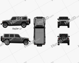 Jeep Wrangler Unlimited Sahara 2018 car clipart