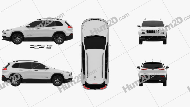 Jeep Cherokee Limited 2017 car clipart