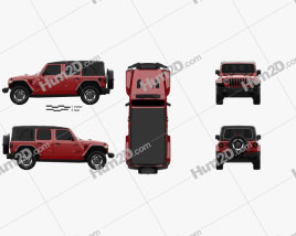 Jeep Wrangler de 4 portas Rubicon 2018 car clipart