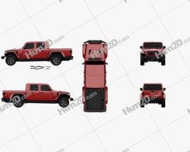 Jeep Gladiator (JT) Rubicon 2020 car clipart
