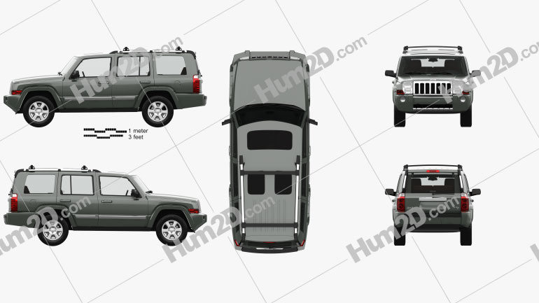 Jeep Commander Limited mit HD Innenraum 2006 car clipart