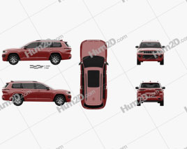 Jeep Grand Cherokee L Overland 2021 car clipart