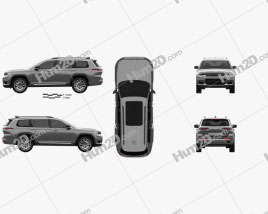 Jeep Grand Cherokee L Summit 2021 car clipart