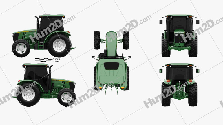 John Deere 5100m Utility Traktor 2013 Clipart Und Bauplane Download Fahrzeuge Clip Art Bilder In Png Psd