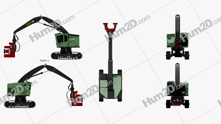 John Deere 859MH Tracked Harvester 2015 Tractor clipart