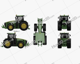 John Deere 8360R Tractor 2012 Tractor clipart