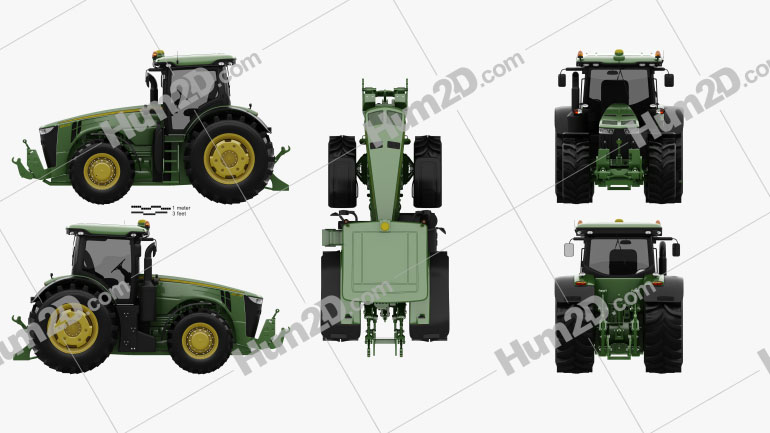 John Deere 8360R Tractor 2012 PNG Clipart