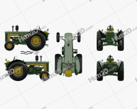 John Deere 830 1958 Traktor clipart