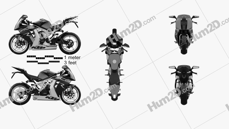 KTM 1190 RC8 R 2012 Motorcycle clipart