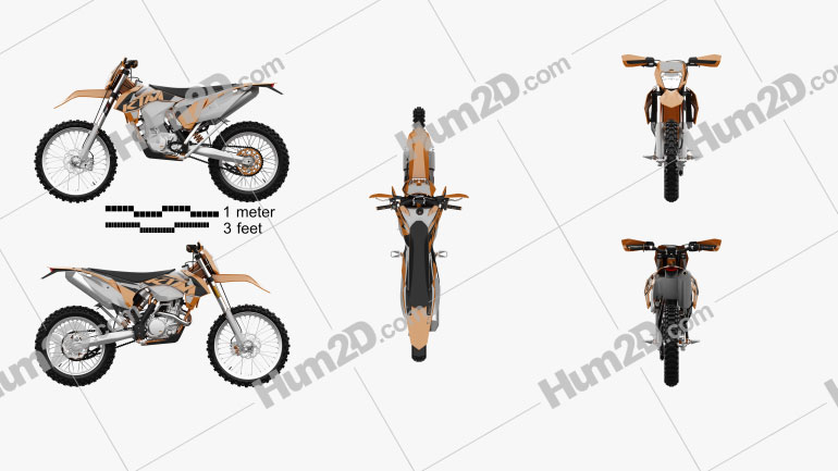 KTM 500 EXC 2016 Moto clipart