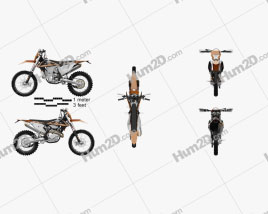 KTM 450 EXC-F 2017 Motorcycle clipart