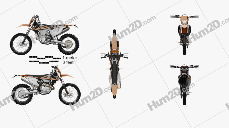 KTM 450 EXC-F 2017 Motorcycle clipart