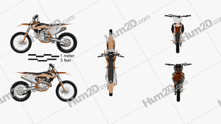KTM 450 SX-F 2017 Motorcycle clipart