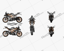 KTM 390 RC 2017 Motorcycle clipart