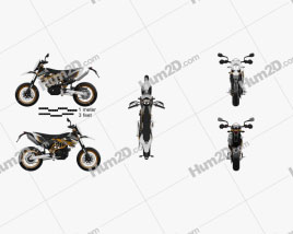 KTM 690 SMC R 2017 Motorcycle clipart