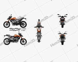 KTM 790 Duke 2018 Motorcycle clipart