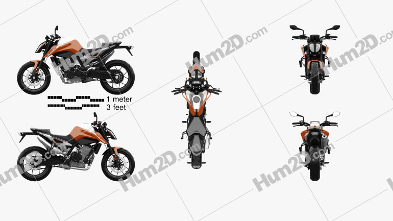 KTM 790 Duke 2018 Moto clipart