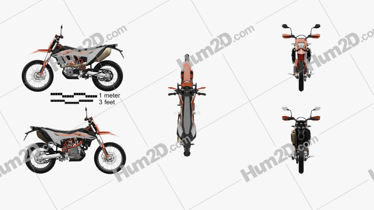 KTM 690 Enduro R 2020 Motorcycle clipart