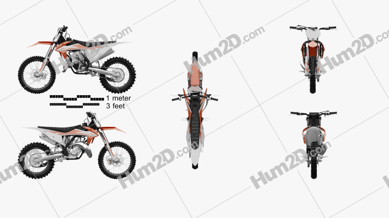 KTM 150 SX 2020 Motorcycle clipart