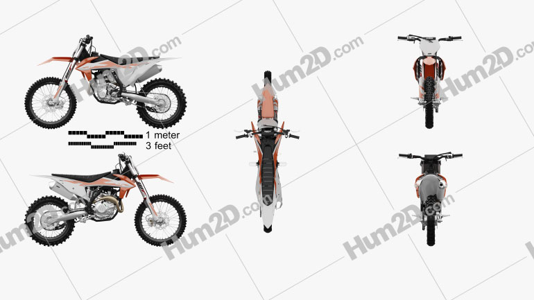 KTM 450 SX-F 2020 Motorcycle clipart
