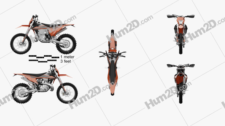 KTM 250 EXC TPI 2020 Motorcycle clipart