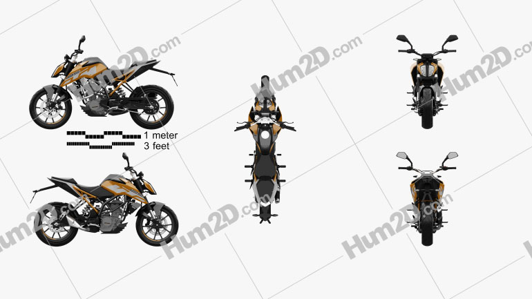 Ktm Duke 125 17 Clipart And Blueprint Download Vehicles Clip Art Images In Png Psd