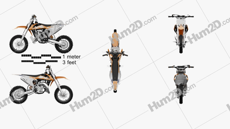 KTM SX65 2016 Motorcycle clipart