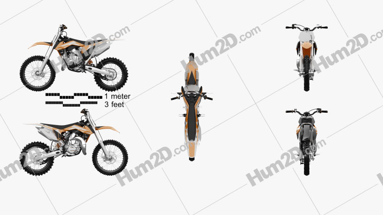 KTM SX85 2013 Motorcycle clipart
