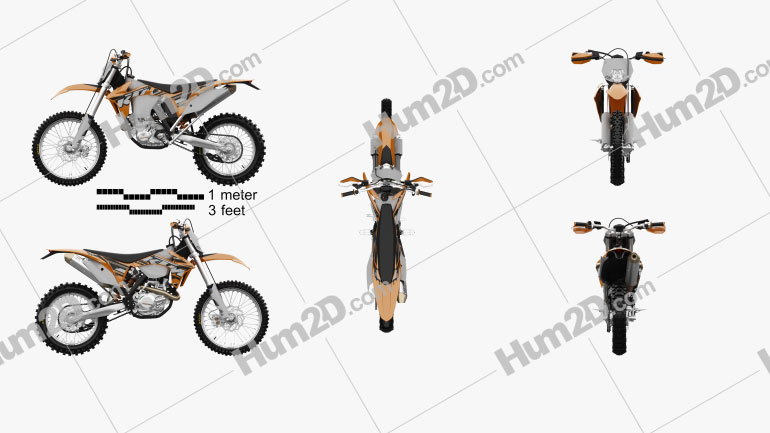 KTM EXC 450 2014 Motorcycle clipart