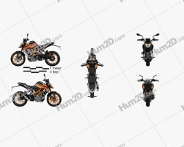 KTM 390 Duke 2020 Motorcycle clipart