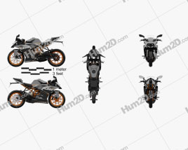KTM RC 200 2014 Motorcycle clipart