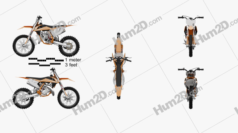 KTM SX85 2018 Motorcycle clipart