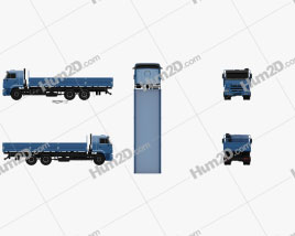Kamaz 65117 Flatbed Truck 2014 clipart