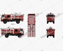 KamAZ 43502 Caminhão de bombeiros 2017 clipart