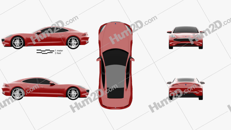 Karma Revero GT 2020 car clipart