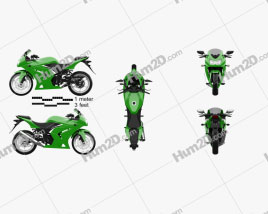 Kawasaki Ninja 250R Motorcycle clipart
