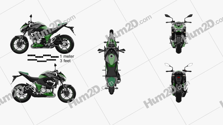 Kawasaki Z800 2014 Moto clipart