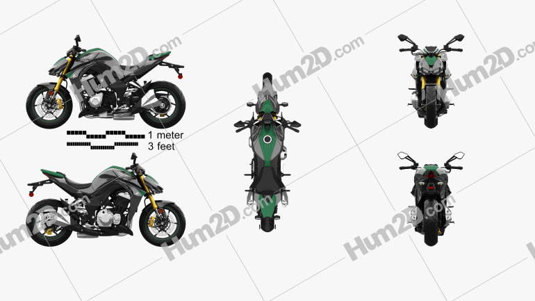 Kawasaki Z1000 2014 Motorcycle clipart