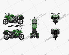 Kawasaki Z1000SX Tourer 2014 Moto clipart